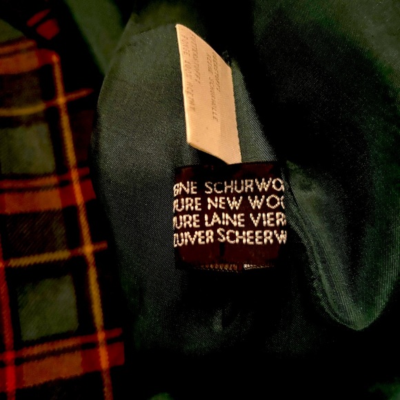 Vintage Plaid Pure Wool Blazer Women's - Picture 10 of 10